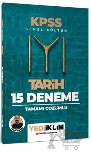 KPSS Genel Kültür KAYI Tarih Tamamı Çözümlü 15 Deneme – Cengiz Badur – Yediiklim Yayınları kitap kapağı