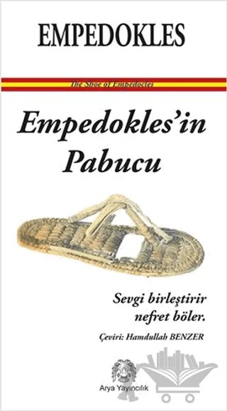 Empedokles'in Papucu – Empedokles – Arya Yayıncılık kitap kapağı