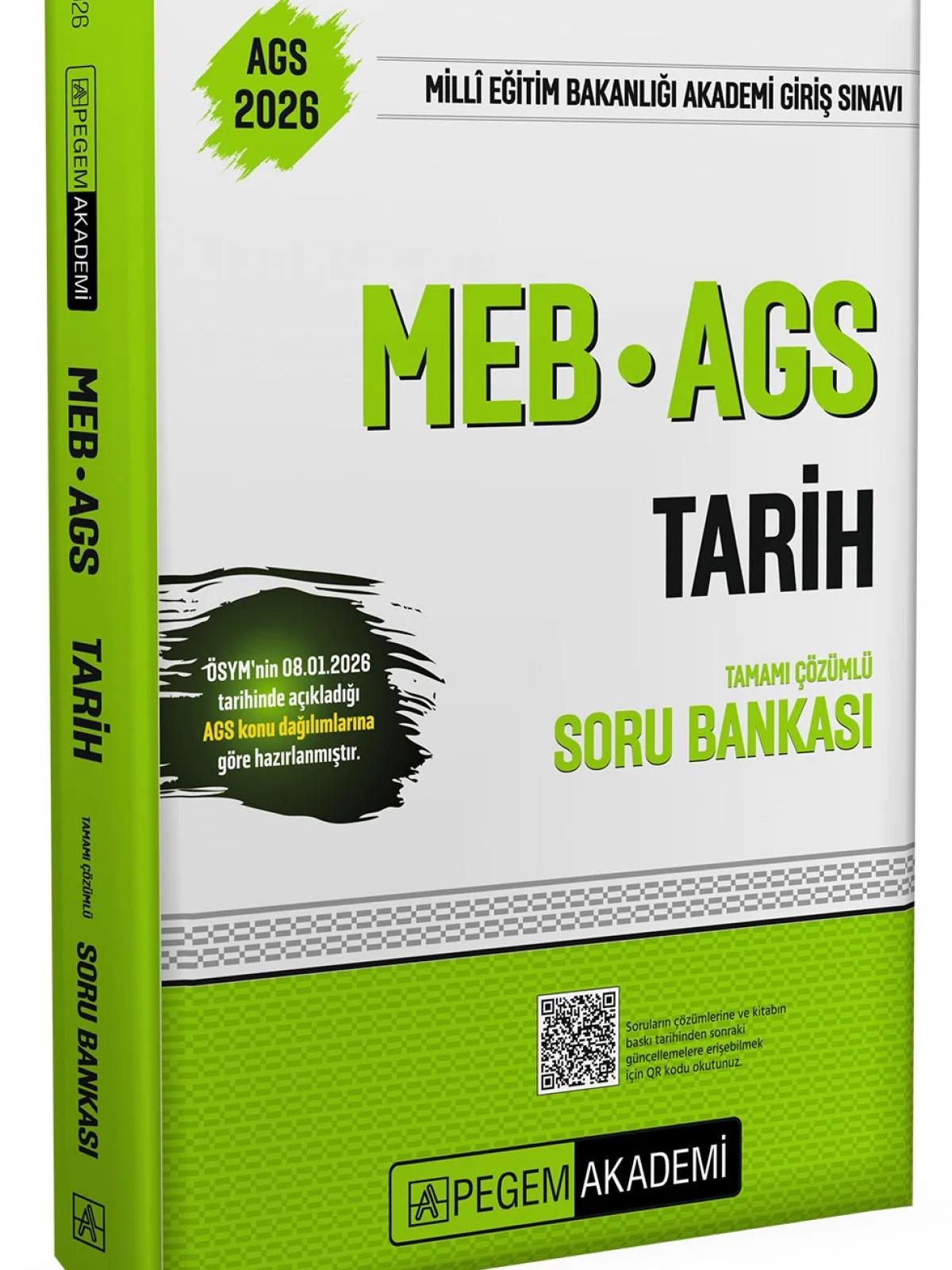 2026 MEB AGS Soru Bankası Tamamı Çözümlü Tarih – ekibi tarafından özenle oluşturulmuş, geniş kapsamlı yayınlar olacaktır. – Pegem Akademi Yayıncılık kitap kapağı
