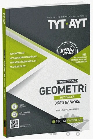 2022 TYT-AYT Tamamı Çözümlü Geometri (Üçgenler) Soru Bankası – İsa Uludağ, Kerem Köker – Pegem Akademi Yayıncılık kitap kapağı