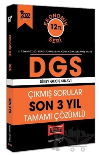 2022 DGS Ekonomik Seri Son 3 Yıl Tamamı Çözümlü Çıkmış Sorular – Kolektif – Yargı Yayınevi kitap kapağı