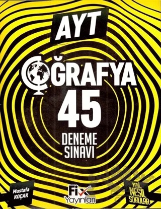 AYT Coğrafya 45 Denemeleri – Mustafa Koçak – Fix Yayınları kitap kapağı