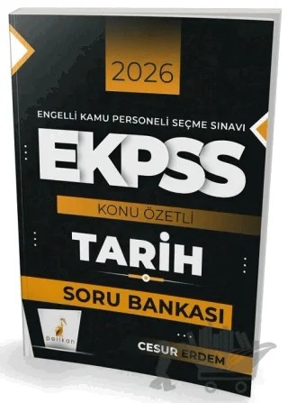 2026 EKPSS Tarih Konu Özetli Soru Bankası – Cesur Erdem – Pelikan Tıp Teknik Yayıncılık kitap kapağı