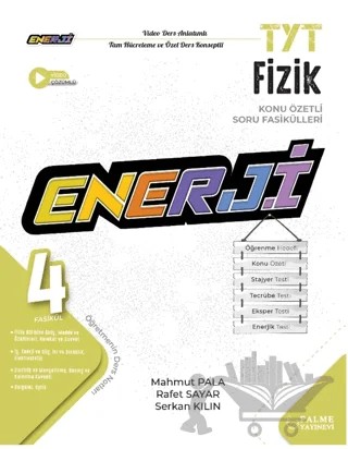 TYT Enerji Fizik Konu Özetli Soru Fasikülleri (4 Fasikül) – Serkan Kılın, Rafet Sayar, Mahmut Pala – Palme Yayınları kitap kapağı