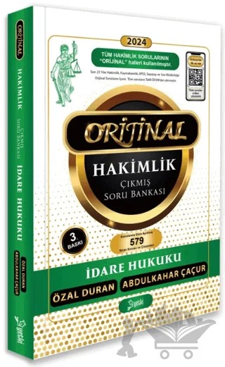 Orijinal İdare Hukuku Hakimlik Çıkmış Soru Bankası – Özal Duran, Abdulkahar Çaçur – Yetki Yayınları kitap kapağı
