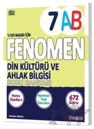 7. Sınıf Dın Kültürü ve Ahlak Bılgısı Konu Özetlı Soru Bankası (A-B) – Kolektif – Fenomen Yayınları kitap kapağı