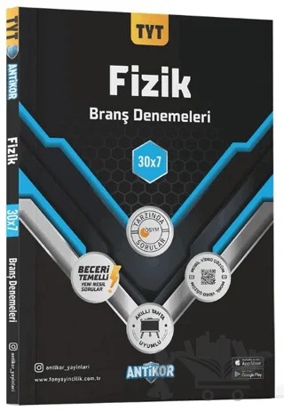 TYT Fizik 30x7 Branş Denemeleri – Kolektif – Antikor Yayınları kitap kapağı