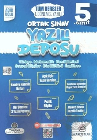 5. Sınıf Tüm Dersler Ortak Sınav 1. Dönem 2. Yazılı – Kolektif – Alan Yayınları kitap kapağı