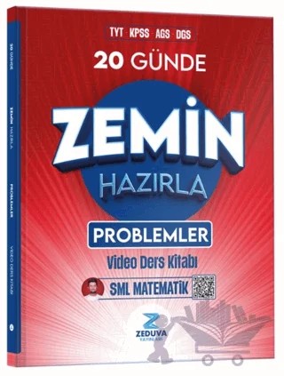 TYT KPSS AGS DGS 20 Günde Zemin Hazırla Problemler Video Ders Kitabı – İsmail Kocabaş – Zeduva Yayınları kitap kapağı