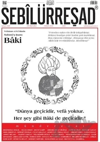 Sebilürreşad Dergisi Sayı: 1039 Nisan 2019 – Sebilürreşad Yayınevi kitap kapağı