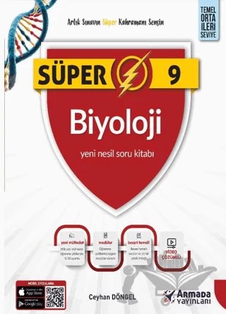 9. Sınıf Süper Biyoloji Yeni Nesil Soru Kitabı – Ceyhan Döngel – Armada Yayınları kitap kapağı