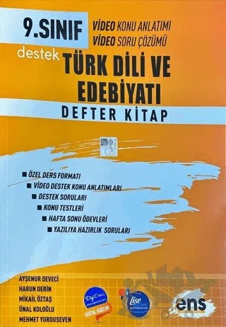 9. Sınıf Edebiyat Destek Defter Kitap – Kolektif – ENS Yayınları kitap kapağı