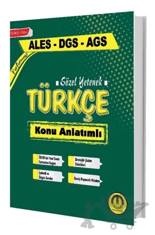 DGS ALES AGS Türkçe Konu Anlatımı – Özgen Bulut – Tasarı Eğitim Yayınları kitap kapağı