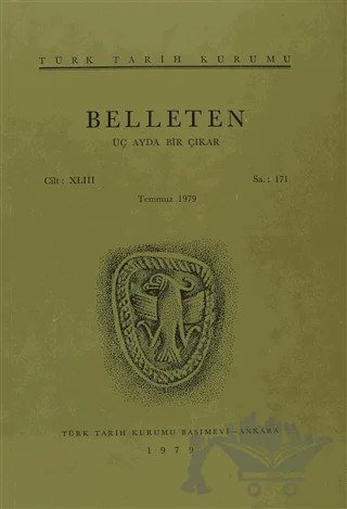 Belleten Sayı: 171 Cilt: 43 – Türk Tarih Kurumu Yayınları kitap kapağı