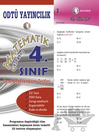 Matematik 4. Sınıf Genel Değerlendirme Testleri – Ülkü Doğancıoğlu – ODTÜ Geliştirme Vakfı Yayıncılık kitap kapağı