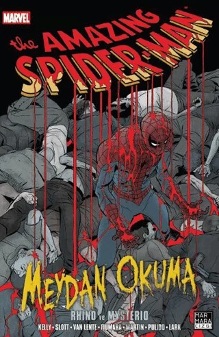 Amazing Spider-Man Cilt 15 - Meydan Okuma 2: Rhino ve Mysterio – Kolektif – Marmara Çizgi kitap kapağı