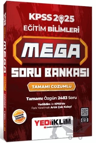 2025 KPSS Eğitim Bilimleri Mega Tamamı Çözümlü Soru Bankası – Kolektif – Yediiklim Yayınları kitap kapağı