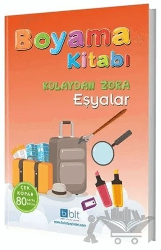 Boyama Kitabı - Kolaydan Zora Eşyalar – İsmail Bulut Gönülalan – Bulut Eğitim ve Kültür Yayınları kitap kapağı