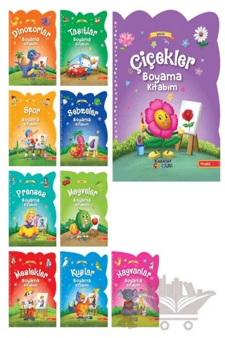 Büyük Şekilli Örnekli Kavramlar Boyama Serisi (10 Kitap) – Kolektif – Karatay Çocuk kitap kapağı