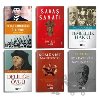 Okunması Gereken Eserler (6 KitapTakım) – Desiderius Erasmus, Friedrich Engels, Grigori Spiridonoviç Petrov, Grıgory Petrov, Karl Marx, Paul Lafargue, Platon (Eflatun), Sun Tzu – Siyah Beyaz Yayınları kitap kapağı