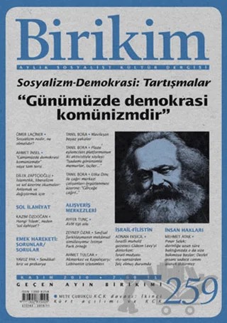 Birikim Aylık Sosyalist Kültür Dergisi Sayı: 259 – Birikim Yayınları kitap kapağı