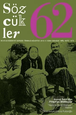 Sözcükler Dergisi Sayı: 62 Temmuz - Ağustos 2016 – Sözcükler Yayınları kitap kapağı