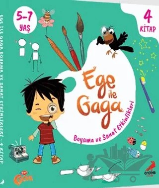 Ege ile Gaga - Boyama ve Sanat Etkinlikleri (4 Kitap Takım) – Kolektif – Erdem Çocuk kitap kapağı
