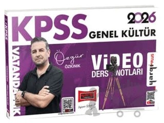 2026 KPSS Genel Kültür Vatandaşlık Video Ders Notları – Özgür Özkınık – Yargı Yayınevi kitap kapağı