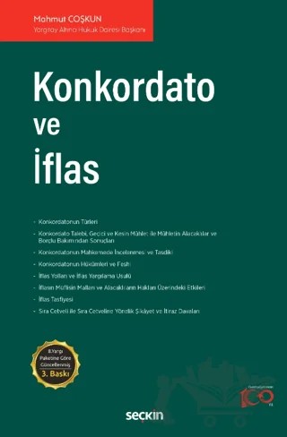 Konkordato ve İflas – Mahmut Çoşkun – Seçkin Yayıncılık kitap kapağı