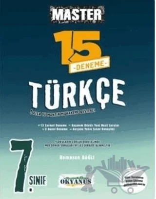 7. Sınıf Türkçe Master 15 Türkçe Deneme – Ramazan Dağlı – Okyanus Yayınları kitap kapağı