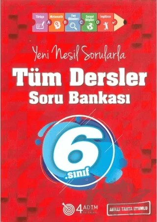 6. Sınıf Tüm Dersler Soru Bankası – Kolektif – 4 Adım Yayınları kitap kapağı