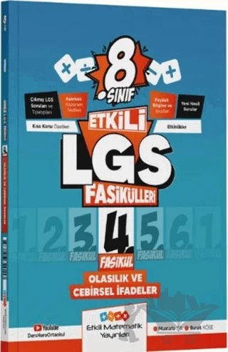 Etkili Matematik Yayınları 8. Sınıf Etkili LGS Fasikül Olasılık ve Cebirsel İfadeler 4 – Kolektif – Etkili Matematik Yayınları kitap kapağı