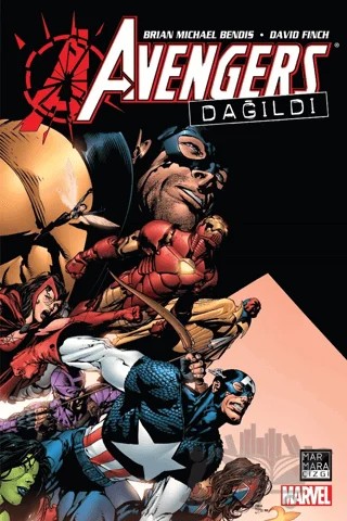 Avengers Dağıldı – Brian Michael Bendis – Marmara Çizgi kitap kapağı