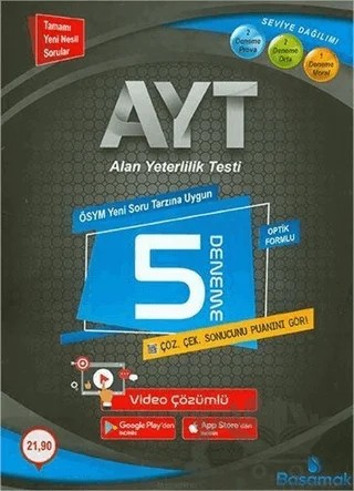 AYT 5'li Deneme – Kolektif – Basamak Yayınları kitap kapağı