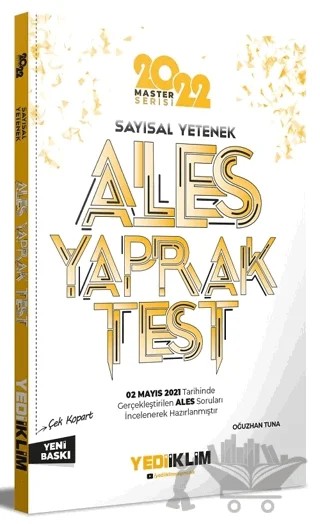 2022 Ales Sayısal Yetenek Çek Kopart Yaprak Test – Oğuzhan Tuna – Yediiklim Yayınları kitap kapağı