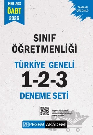 2026 MEB AGS ÖABT Sınıf Öğretmenliği Tamamı Çözümlü Türkiye Geneli 1-2-3 (3'lü Deneme Seti) – Kolektif – Pegem Akademi Yayıncılık kitap kapağı