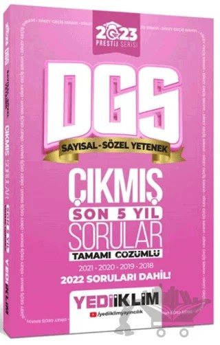 2023 Prestij Serisi DGS Tamamı Çözümlü Son 5 Yıl Çıkmış Sorular – Kolektif – Yediiklim Yayınları kitap kapağı