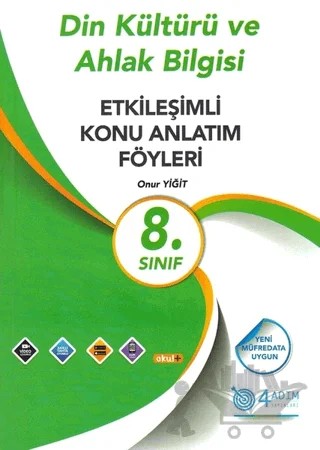 8. Sınıf Din Kültürü ve Ahlak Bilgisi Etkileşimli Konu Anlatım Föyleri – Onur Yiğit – 4 Adım Yayınları kitap kapağı