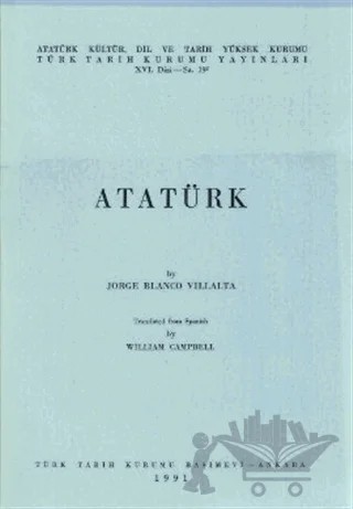 Atatürk – Jorge Blanco Villalta – Türk Tarih Kurumu Yayınları kitap kapağı