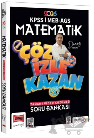 2026 KPSS MEB-AGS Matematik Çöz İzle Kazan Tamamı Video Çözümlü Soru Bankası – Deniz Atalay – Yargı Yayınevi kitap kapağı