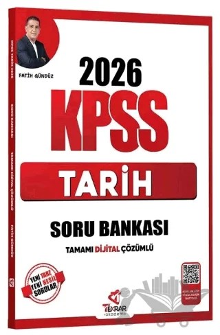 2026 KPSS Tarih Soru Bankası Çözümlü – Fatih Gündüz – Tekrar Akademi Yayınları kitap kapağı