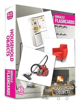 Miracle Flashcards - Household Objects Box 45 Cards – Kolektif – MK Publications kitap kapağı