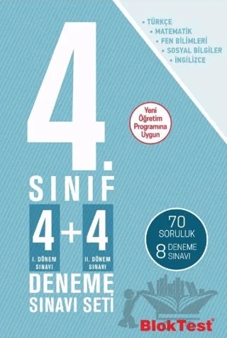 4. Sınıf Bloktest Deneme Sınavı Seti – Kolektif – BlokTest Yayınları kitap kapağı