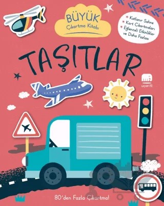 Büyük Çıkartma Kitabı - Taşıtlar – Kolektif – Uçan Fil Yayınları kitap kapağı