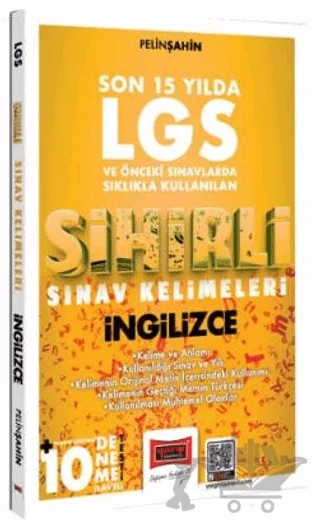8. Sınıf LGS Son 15 Yılda Sıklıkla Kullanılan Sihirli Sınav Kelimeleri (İngilizce) – Pelin Şahin – Yargı Yayınevi kitap kapağı