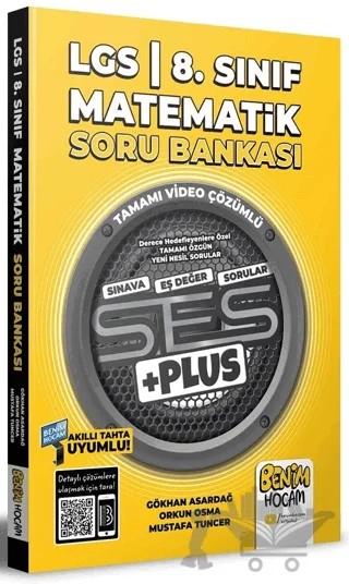 2022 LGS 8. Sınıf Matematik SES PLUS Soru Bankası – Gökhan Asardağ, Orkun Osma, Mustafa Tunçer – Benim Hocam Yayınları kitap kapağı