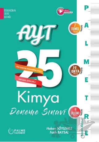 Palmetre AYT Kimya 25 Deneme Sınavı – Kolektif – Palme Yayınları kitap kapağı