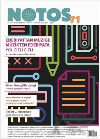 Notos Öykü İki Aylık Edebiyat Dergisi Sayı: 71 Ağustos - Eylül 2018 – Notos Öykü Dergisi kitap kapağı