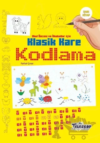 Sarı Kitap - Klasik Kare Kodlama - Teleskop – Kolektif – Teleskop Popüler Bilim kitap kapağı