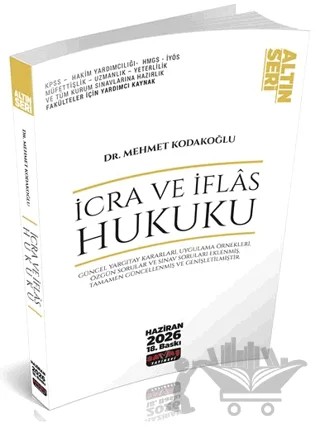 İcra ve İflas Hukuku Konu Anlatımı – Mehmet Kodakoğlu – Savaş Yayınevi kitap kapağı